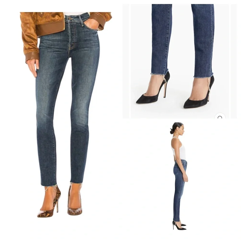 MOTHER The Stunner Fray Jeans 27 Blue